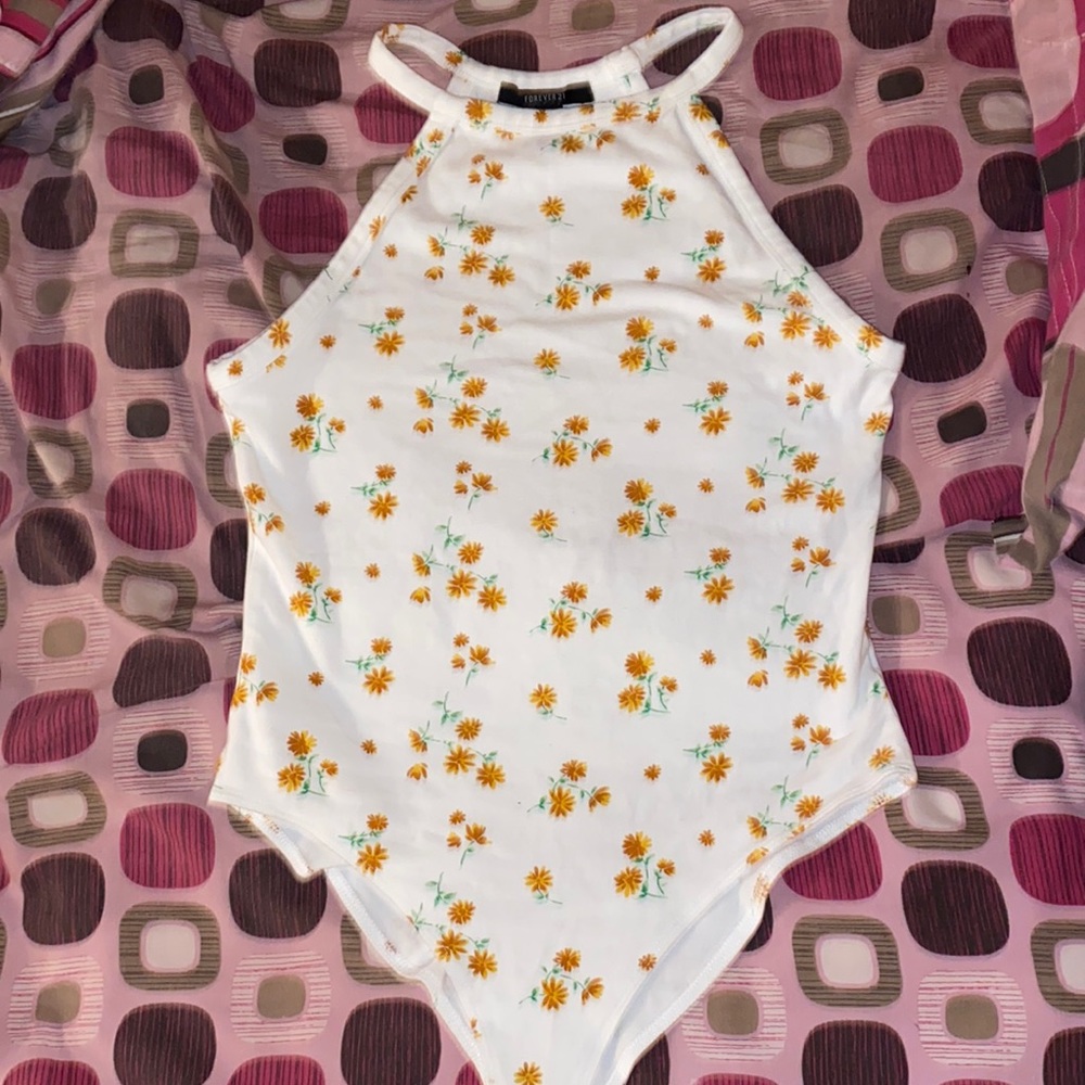 Forever 21 White unitard shirt